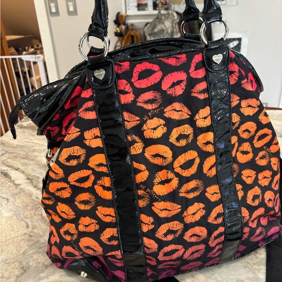 Betsey Johnson Handbags - Gorgeous LARGE very good condition studded Betsey Johnson travel bag